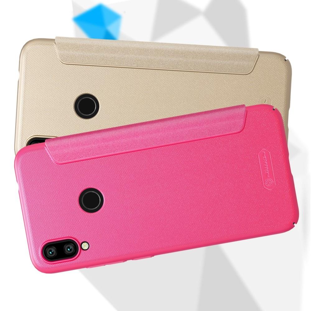 Тонкий Флип NILLKIN Sparkle Горизонтальный Боковой Чехол Книжка для Xiaomi Redmi Note 7 / Note 7 Pro Розовый