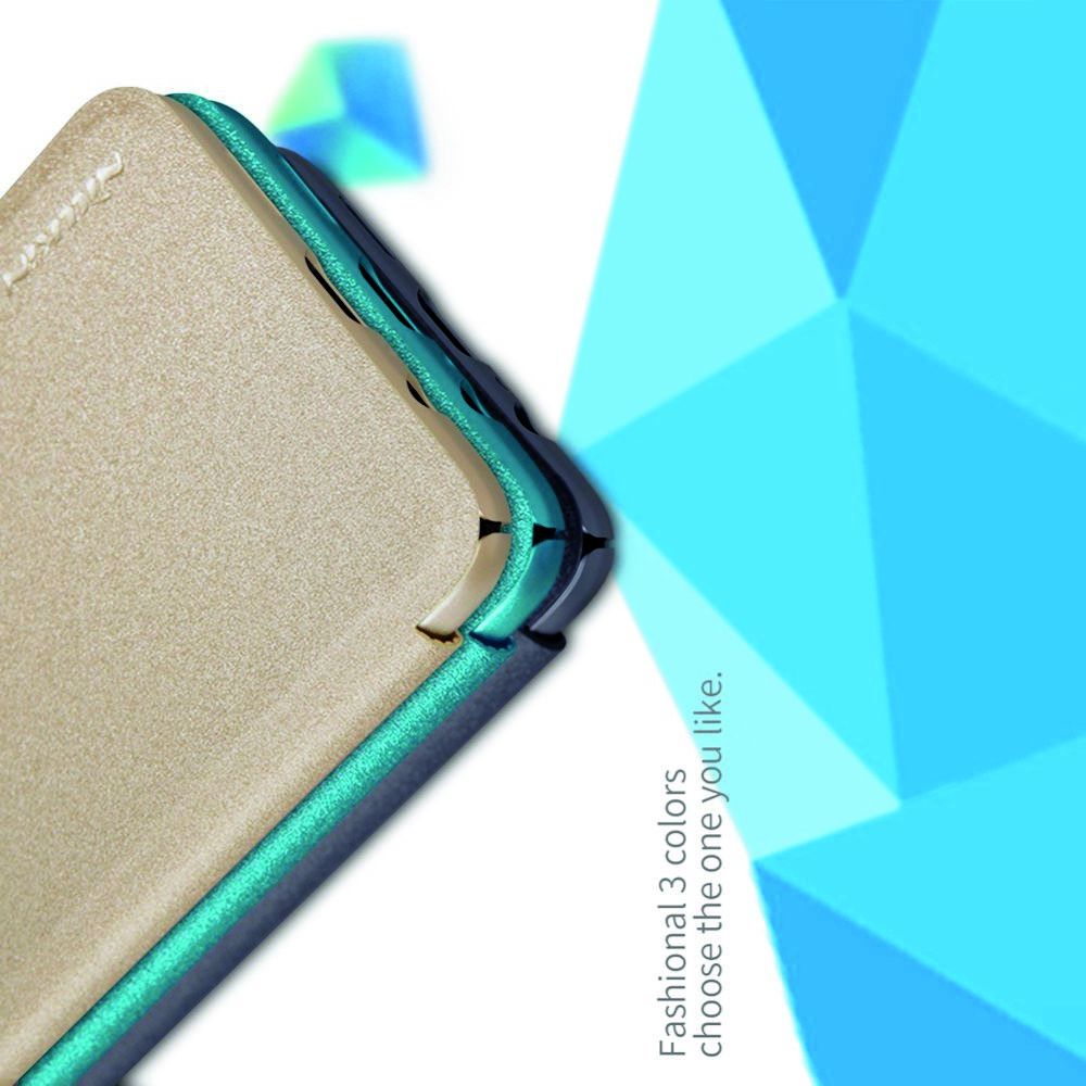 Тонкий Флип NILLKIN Sparkle Горизонтальный Боковой Чехол Книжка для Xiaomi Redmi Note 8 Золотой