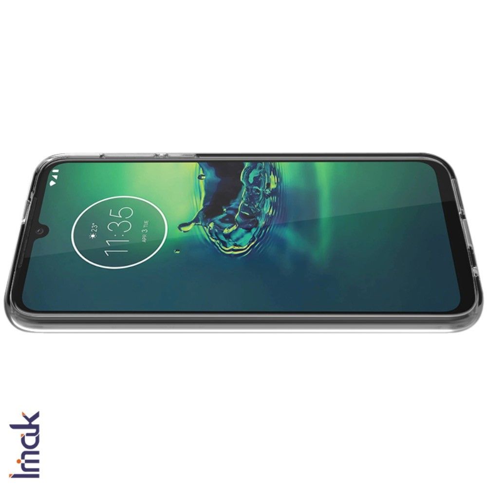Тонкий TPU Бампер Силиконовый Чехол для Motorola Moto G8 Plus Прозрачный
