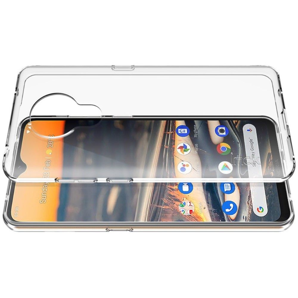 Тонкий TPU Бампер Силиконовый Чехол для Nokia 5.3 Прозрачный
