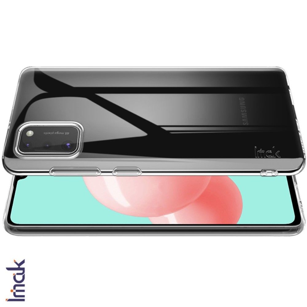 Тонкий TPU Бампер Силиконовый Чехол для Samsung Galaxy A41 Прозрачный