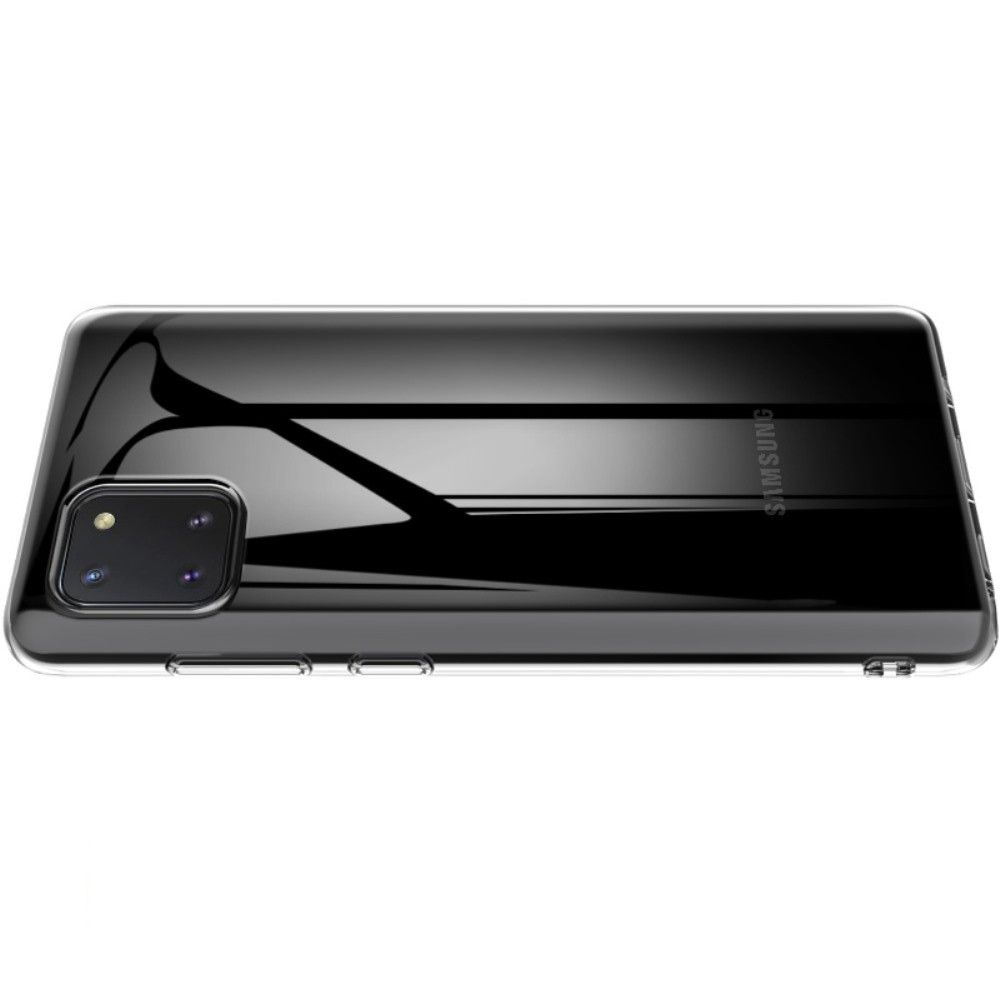Тонкий TPU Бампер Силиконовый Чехол для Samsung Galaxy Note 10 Lite Прозрачный
