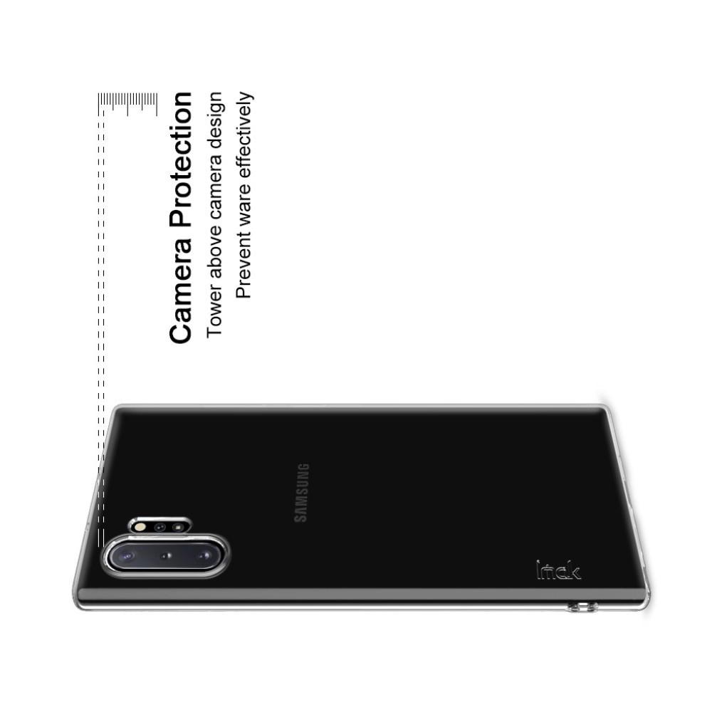 Тонкий TPU Бампер Силиконовый Чехол для Samsung Galaxy Note 10 Plus Прозрачный