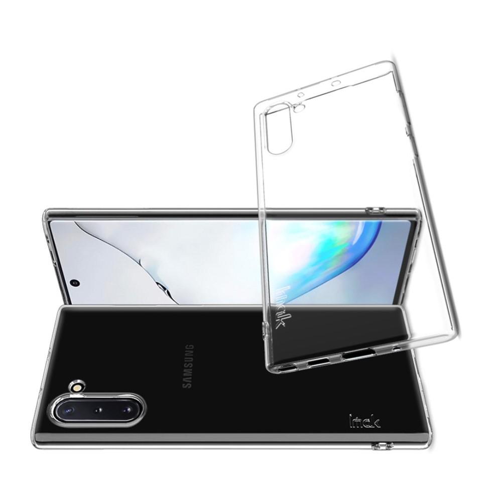 Тонкий TPU Бампер Силиконовый Чехол для Samsung Galaxy Note 10 Прозрачный