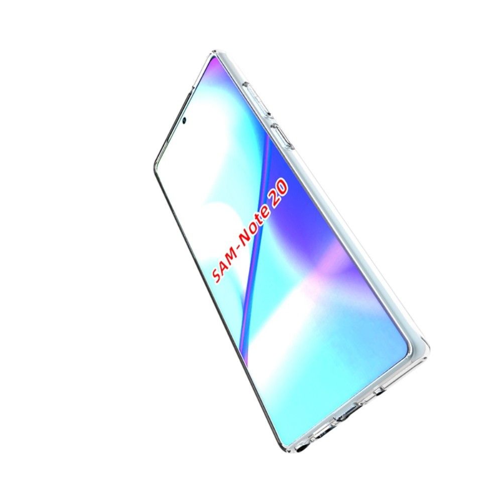 Тонкий TPU Бампер Силиконовый Чехол для Samsung Galaxy Note 20 Прозрачный