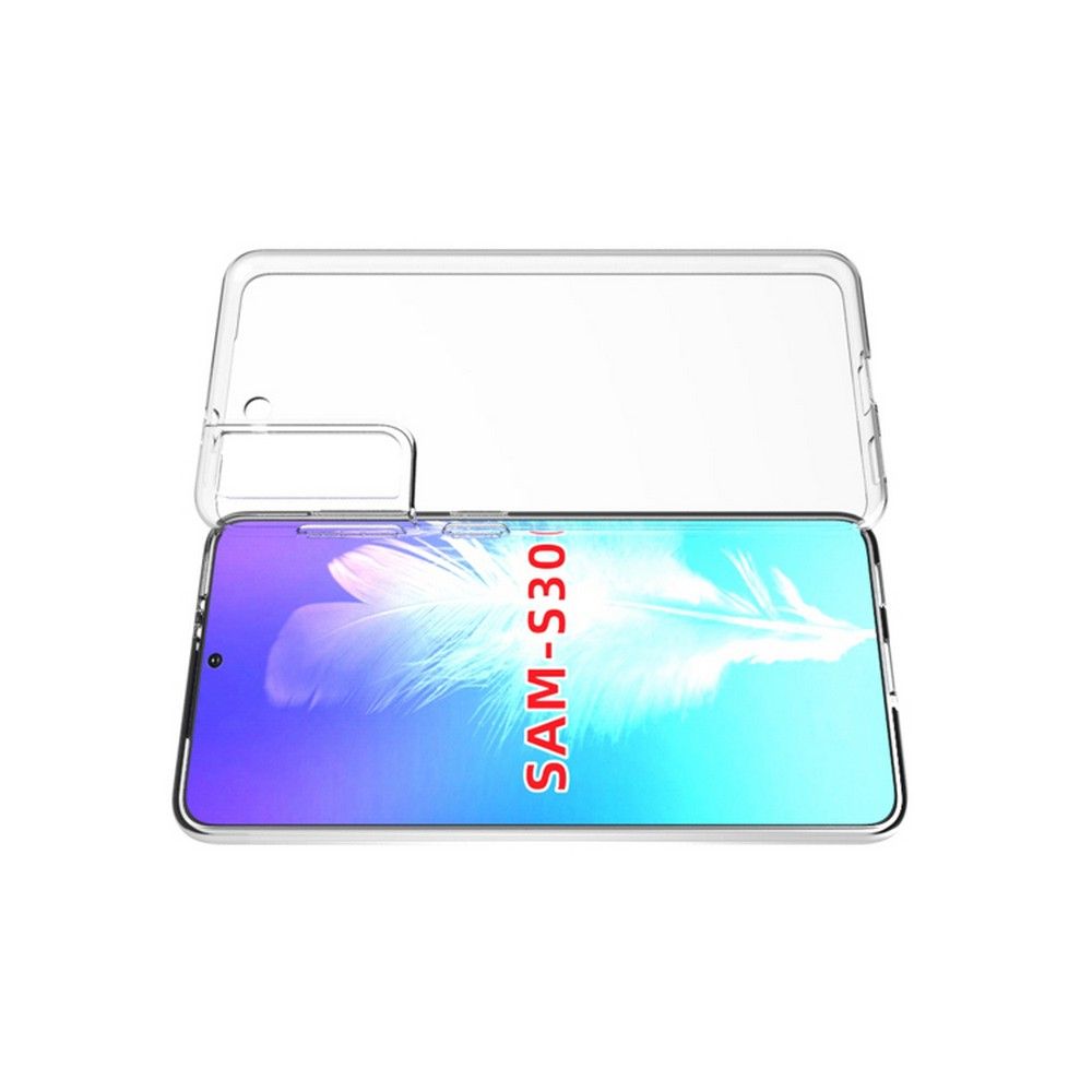 Тонкий TPU Бампер Силиконовый Чехол для Samsung Galaxy S21 Прозрачный