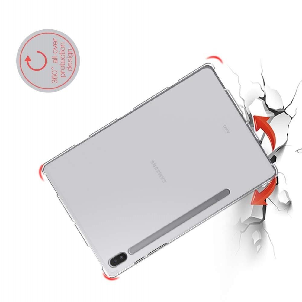 Тонкий TPU Бампер Силиконовый Чехол для Samsung Galaxy Tab S6 SM-T865 SM-T860 Прозрачный