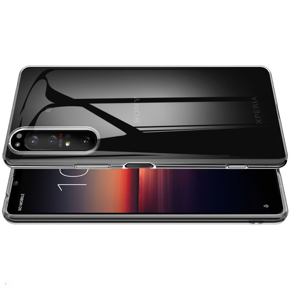 Тонкий TPU Бампер Силиконовый Чехол для Sony Xperia 1 II Прозрачный