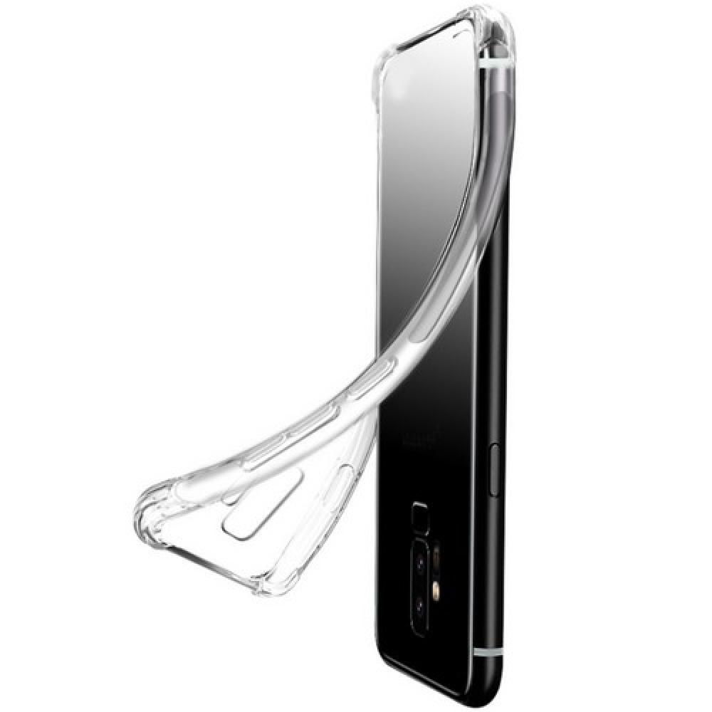 Ударопрочный бронированный IMAK чехол для Huawei Honor 20 Pro с усиленными углами прозрачный + защитная пленка на экран