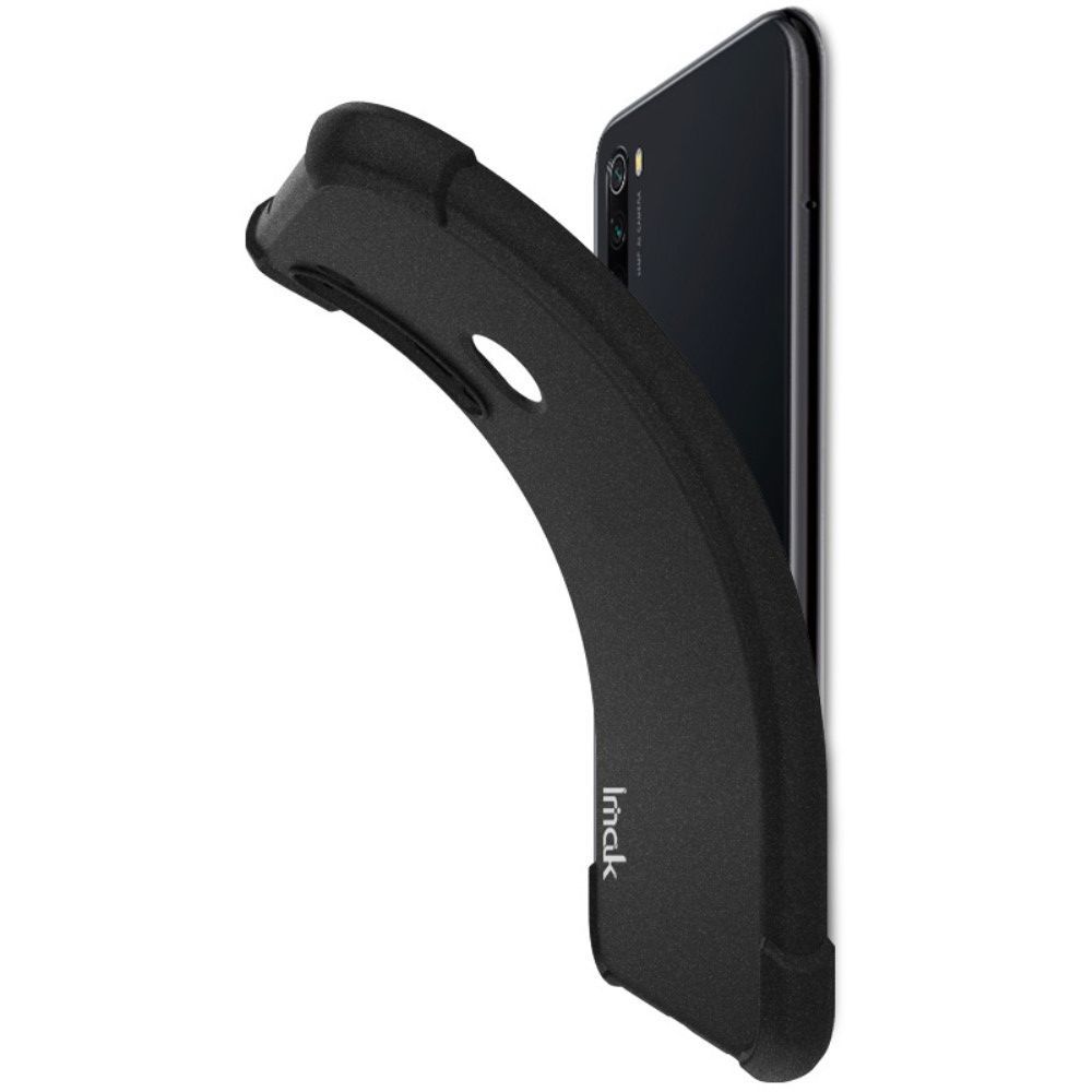Ударопрочный бронированный IMAK чехол для iPhone 11 Pro Max с усиленными углами песочно-черный + защитная пленка на экран