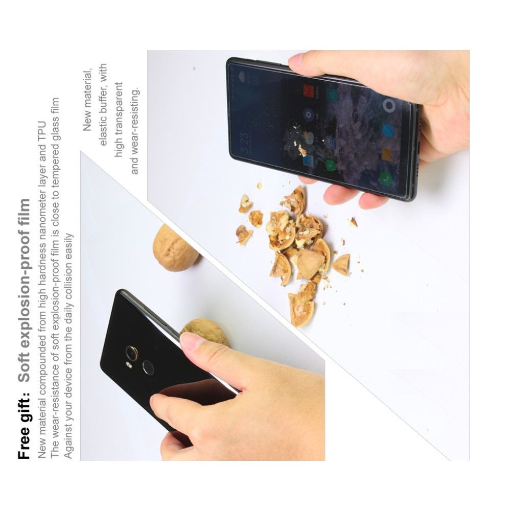 Ударопрочный бронированный IMAK чехол для iPhone 11 Pro с усиленными углами песочно-черный + защитная пленка на экран
