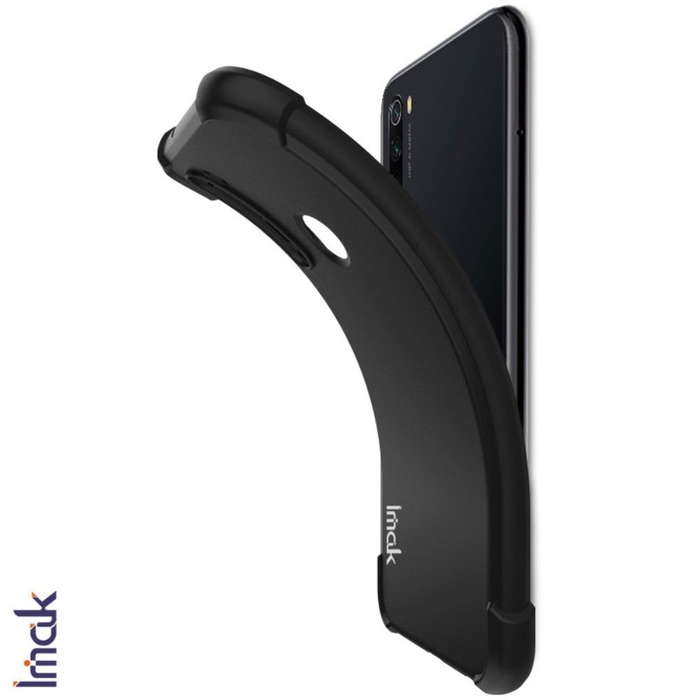 Ударопрочный бронированный IMAK чехол для OnePlus 8 с усиленными углами черный + защитная пленка на экран