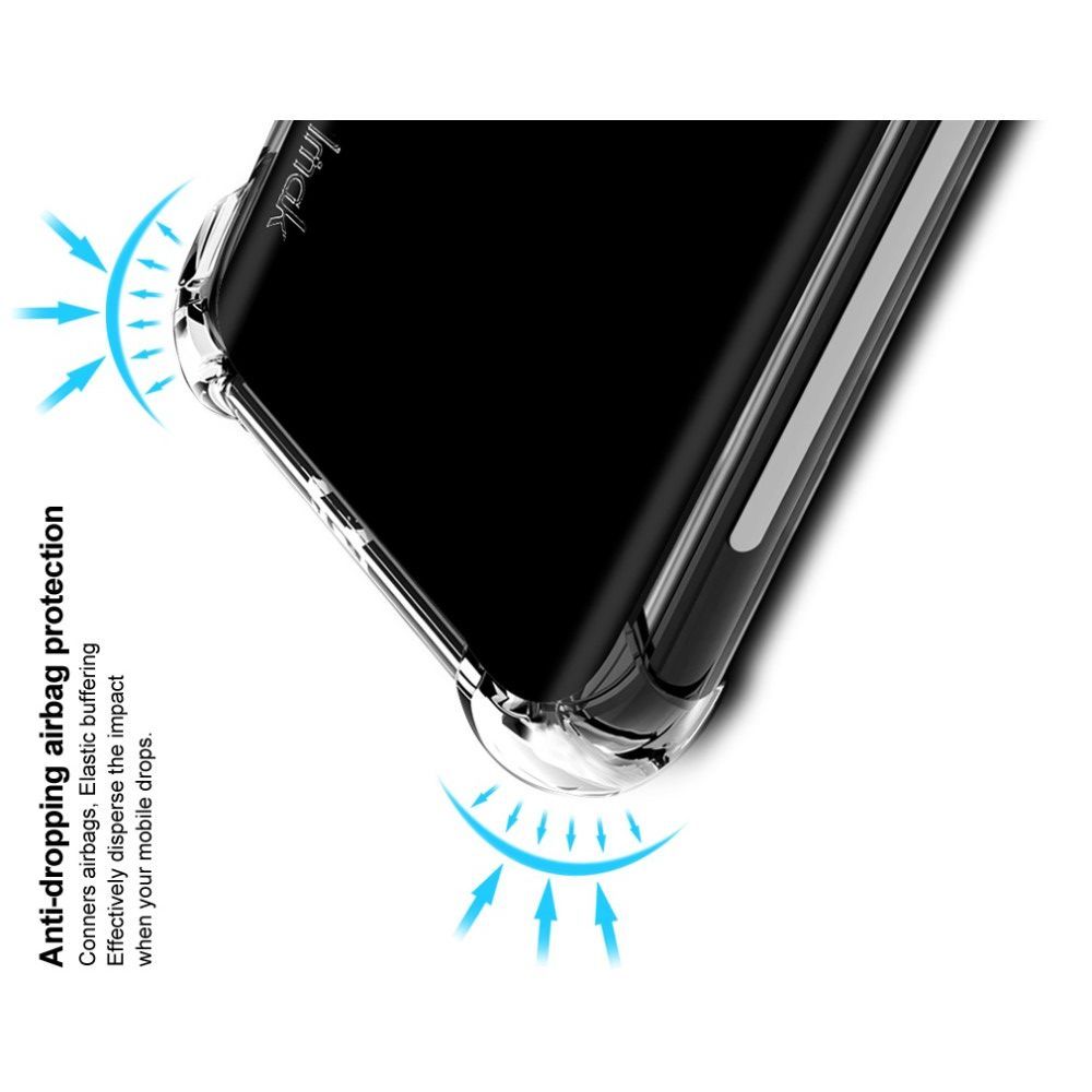 Ударопрочный бронированный IMAK чехол для Samsung Galaxy A51 с усиленными углами песочно-черный + защитная пленка на экран