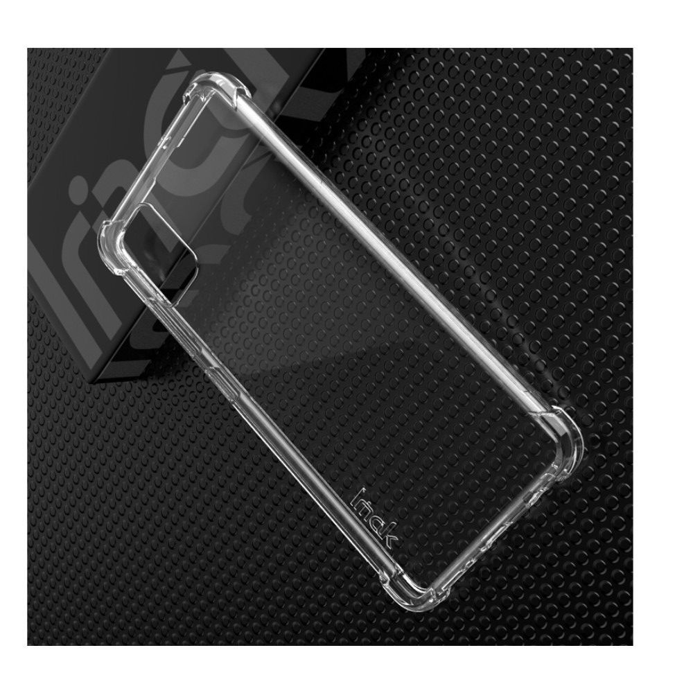 Ударопрочный бронированный IMAK чехол для Samsung Galaxy A51 с усиленными углами черный + защитная пленка на экран