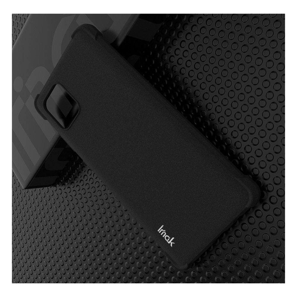 Ударопрочный бронированный IMAK чехол для Samsung Galaxy Note 10 Lite с усиленными углами черный + защитная пленка на экран