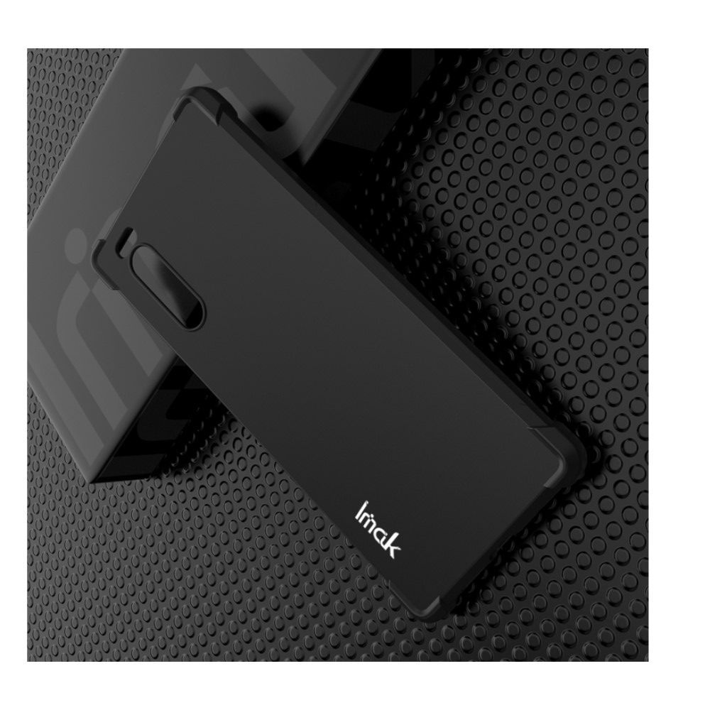 Ударопрочный бронированный IMAK чехол для Sony Xperia 5 с усиленными углами черный + защитная пленка на экран