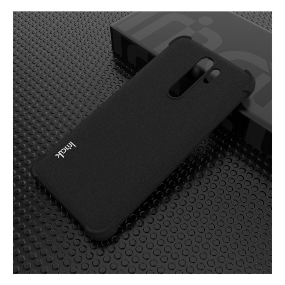 Ударопрочный бронированный IMAK чехол для Xiaomi Redmi Note 8 Pro с усиленными углами песочно-черный + защитная пленка на экран