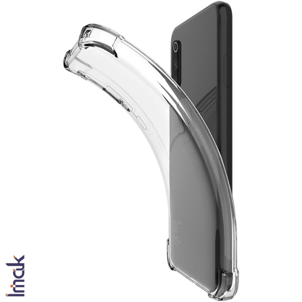 Ударопрочный бронированный IMAK чехол для Xiaomi Redmi Note 9 Pro / 9S / Note 9 с усиленными углами прозрачный + защитная пленка на экран