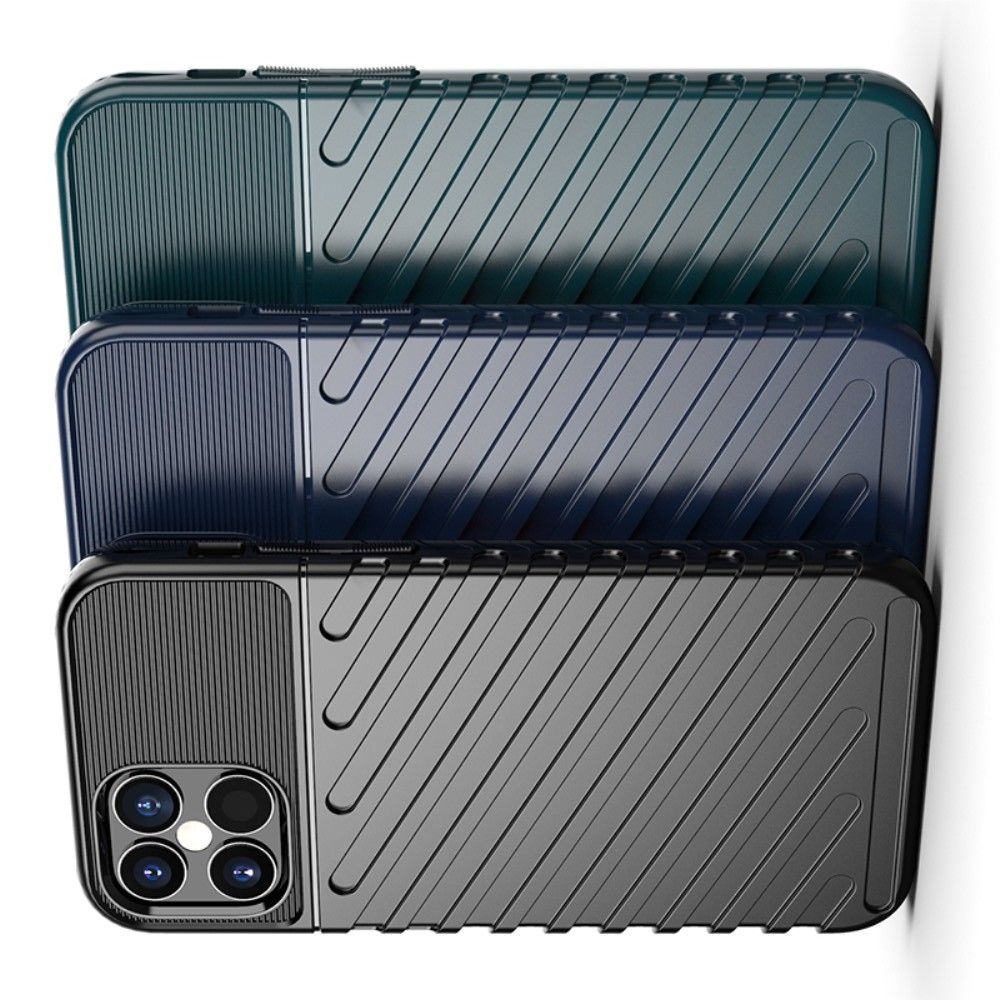 Ударопрочный Защитный Чехол Rugged Armor Guard Пластик + TPU для iPhone 12 / 12 Pro Зеленый