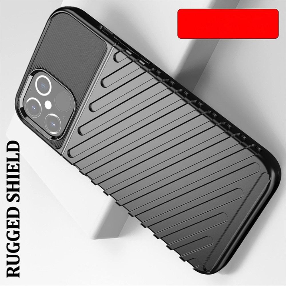 Ударопрочный Защитный Чехол Rugged Armor Guard Пластик + TPU для iPhone 12 Pro Max 6.7 Черный