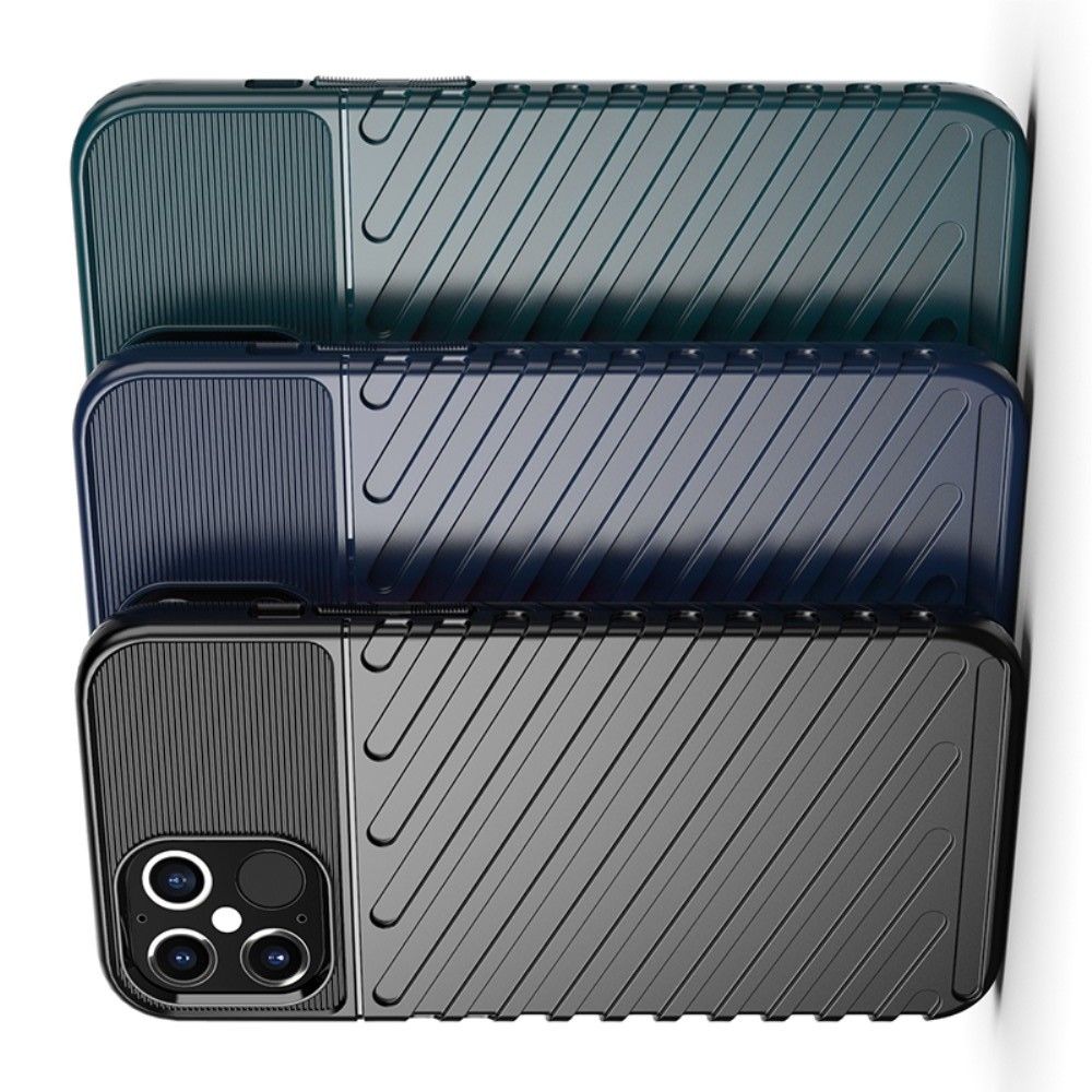 Ударопрочный Защитный Чехол Rugged Armor Guard Пластик + TPU для iPhone 12 Pro Max 6.7 Зеленый