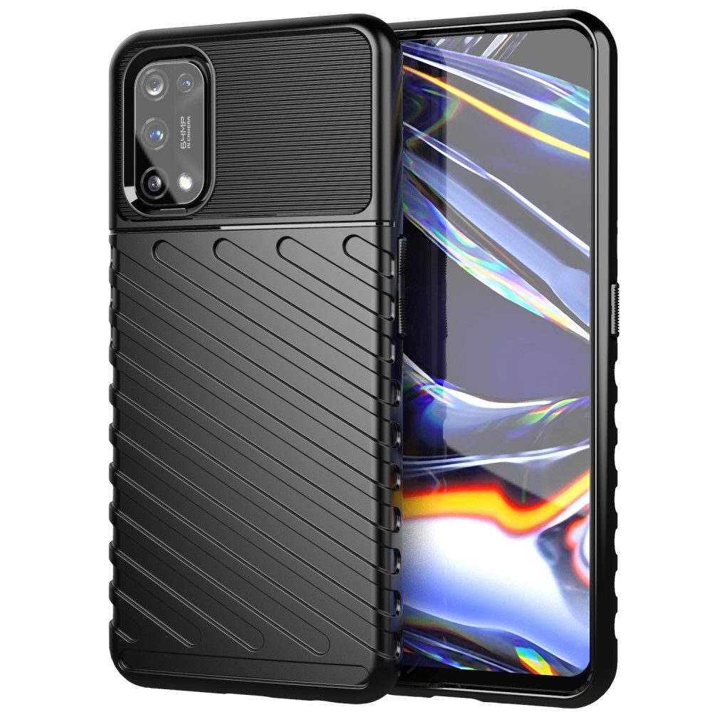 Ударопрочный Защитный Чехол Rugged Armor Guard Пластик + TPU для Realme 7  Pro Черный - CatCase