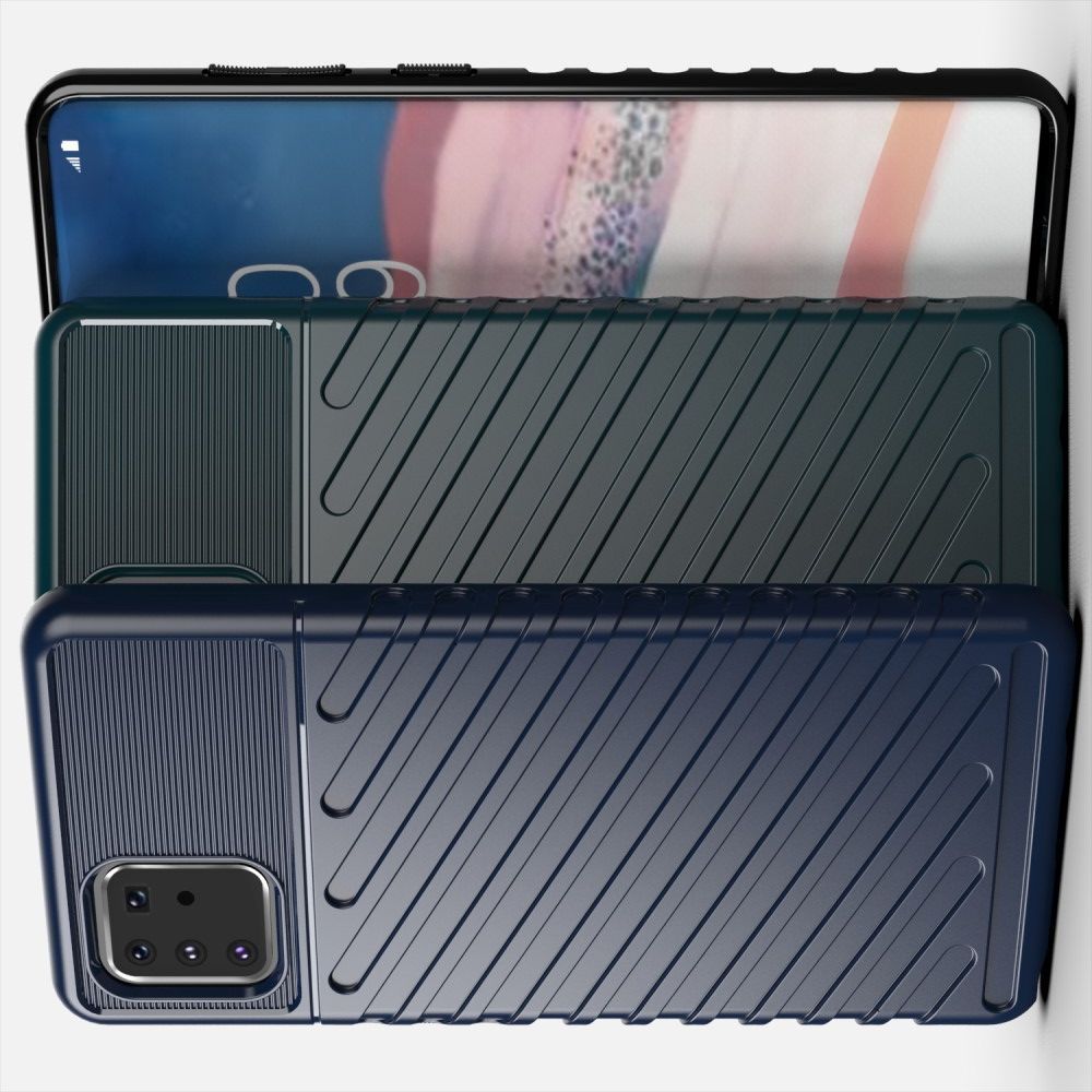 Ударопрочный Защитный Чехол Rugged Armor Guard Пластик + TPU для Samsung Galaxy Note 10 Lite Черный