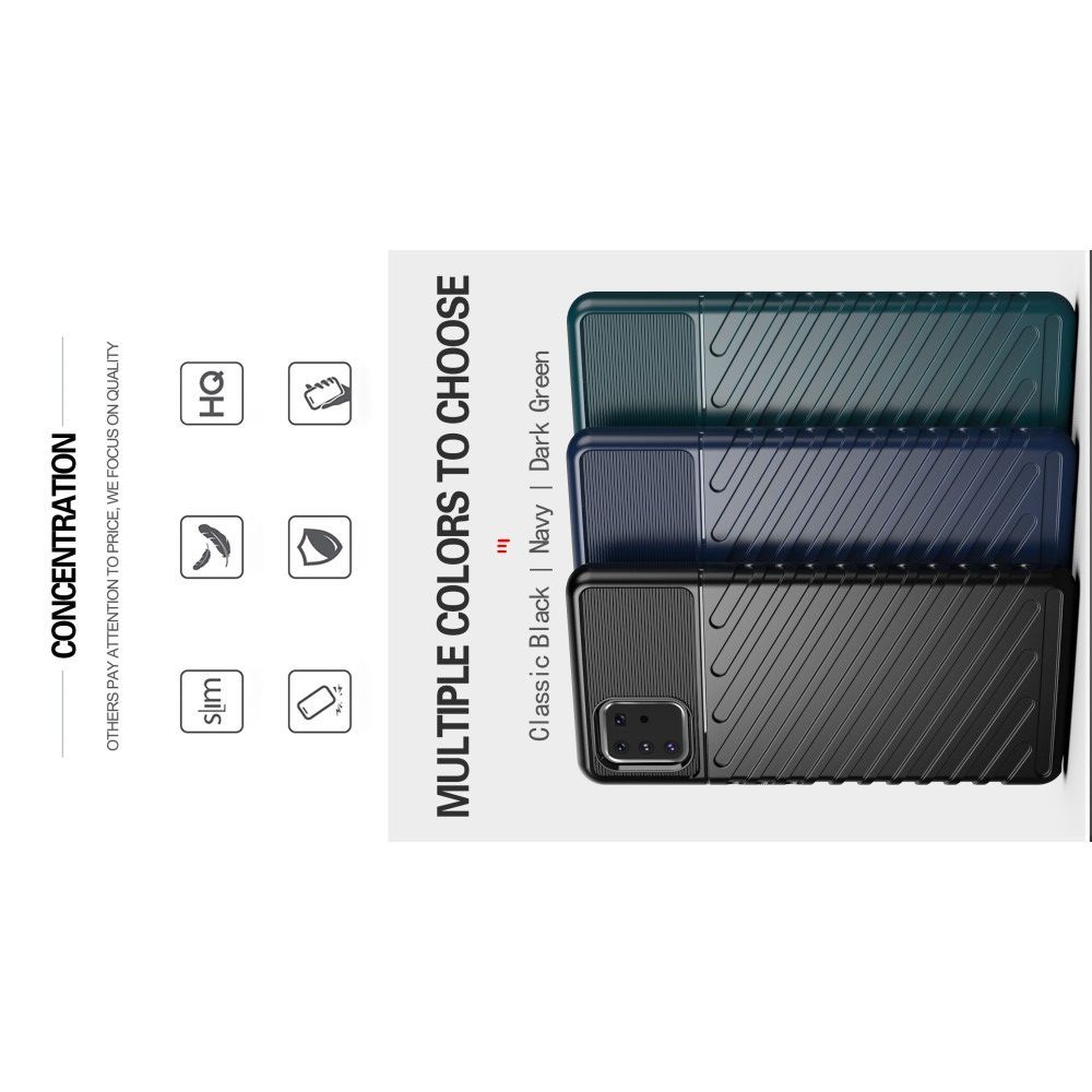 Ударопрочный Защитный Чехол Rugged Armor Guard Пластик + TPU для Samsung Galaxy Note 10 Lite Зеленый