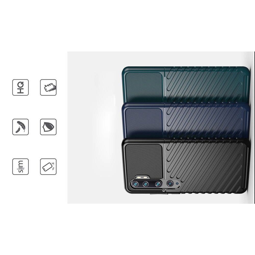 Ударопрочный Защитный Чехол Rugged Armor Guard Пластик + TPU для Xiaomi Mi Note 10 Синий