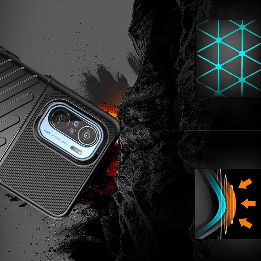 Ударопрочный Защитный Чехол Rugged Armor Guard Пластик + TPU для Xiaomi  POCO F3 Синий - CatCase