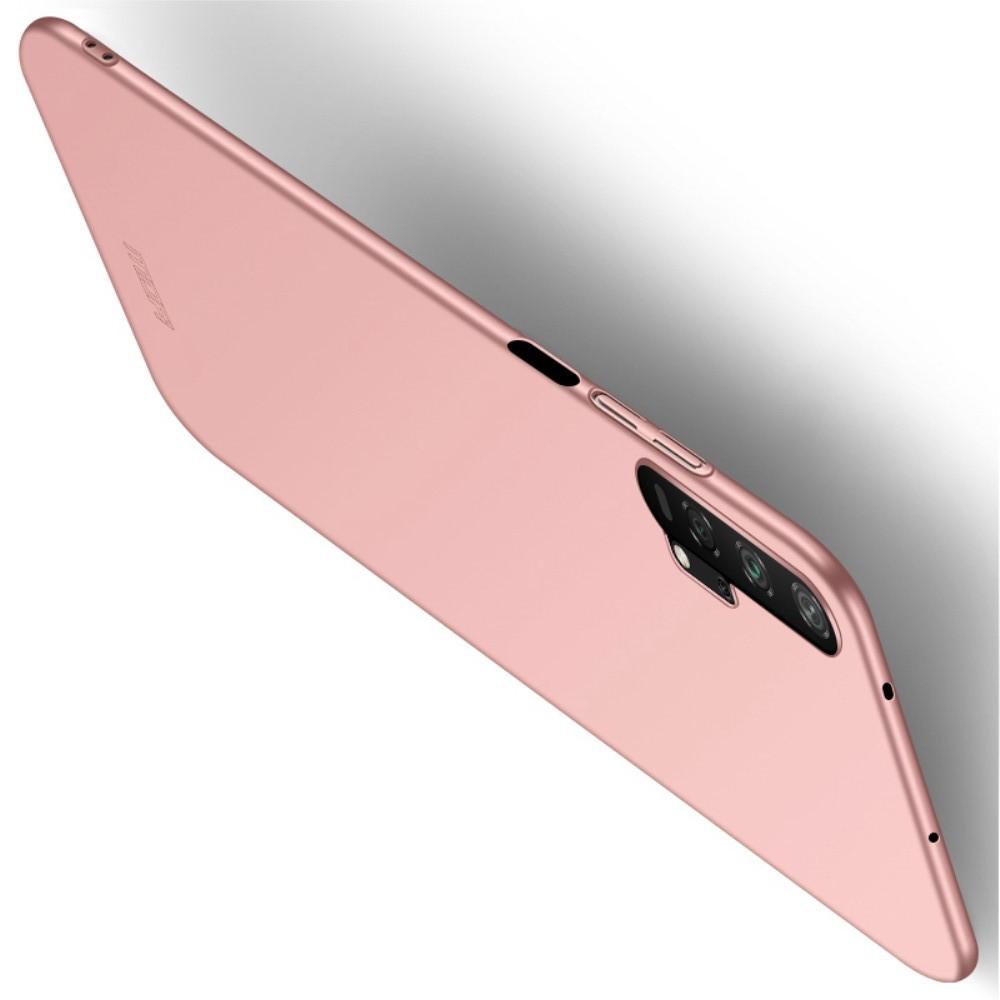 Ультратонкий Матовый Кейс Пластиковый Накладка Чехол для Huawei Nova 5T Розовое Золото