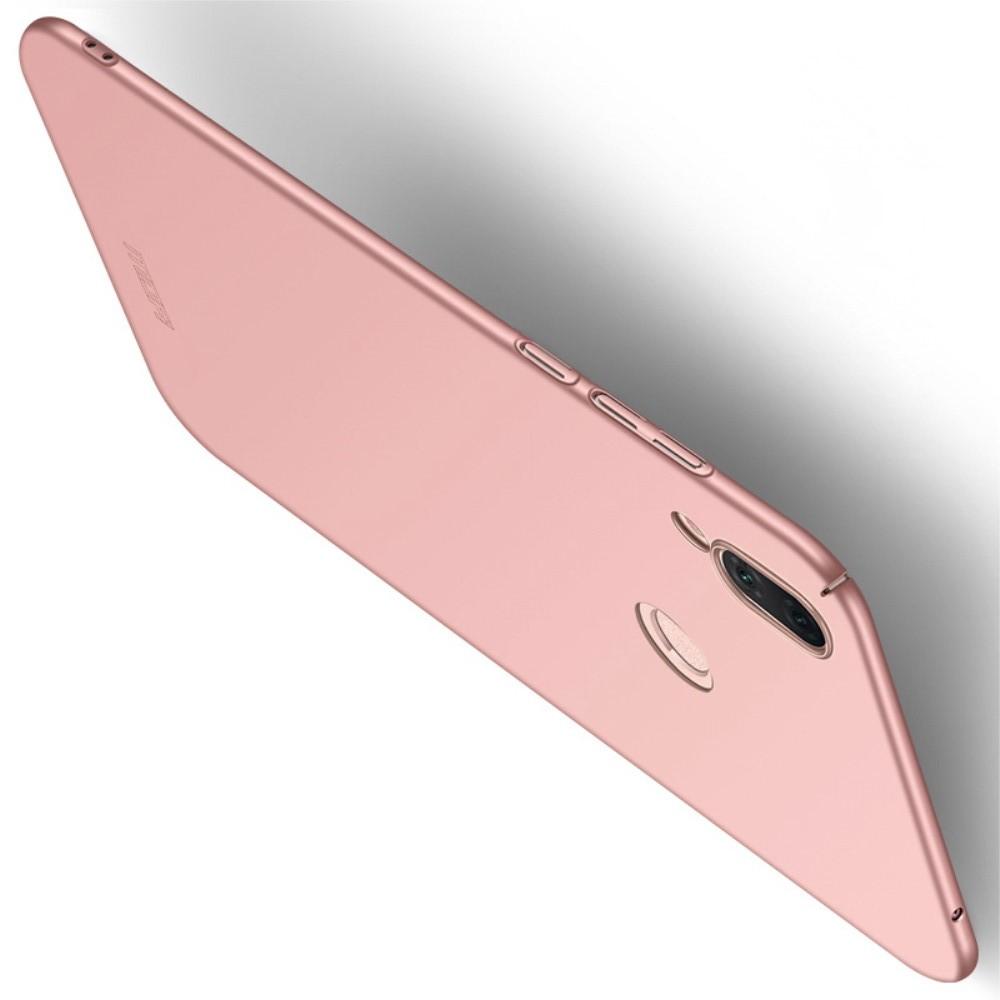 Ультратонкий Матовый Кейс Пластиковый Накладка Чехол для Huawei Honor Play Розовое Золото