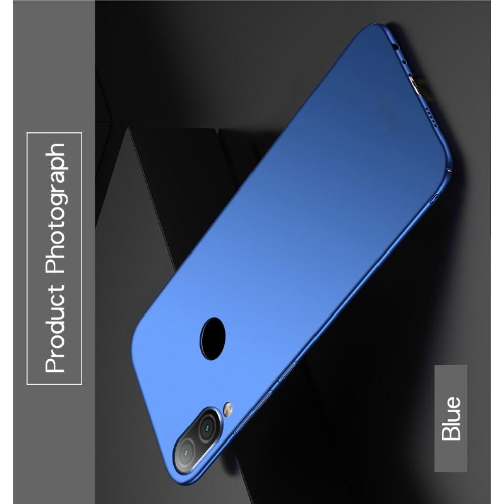 Ультратонкий Матовый Кейс Пластиковый Накладка Чехол для Huawei P Smart 2019 Синий