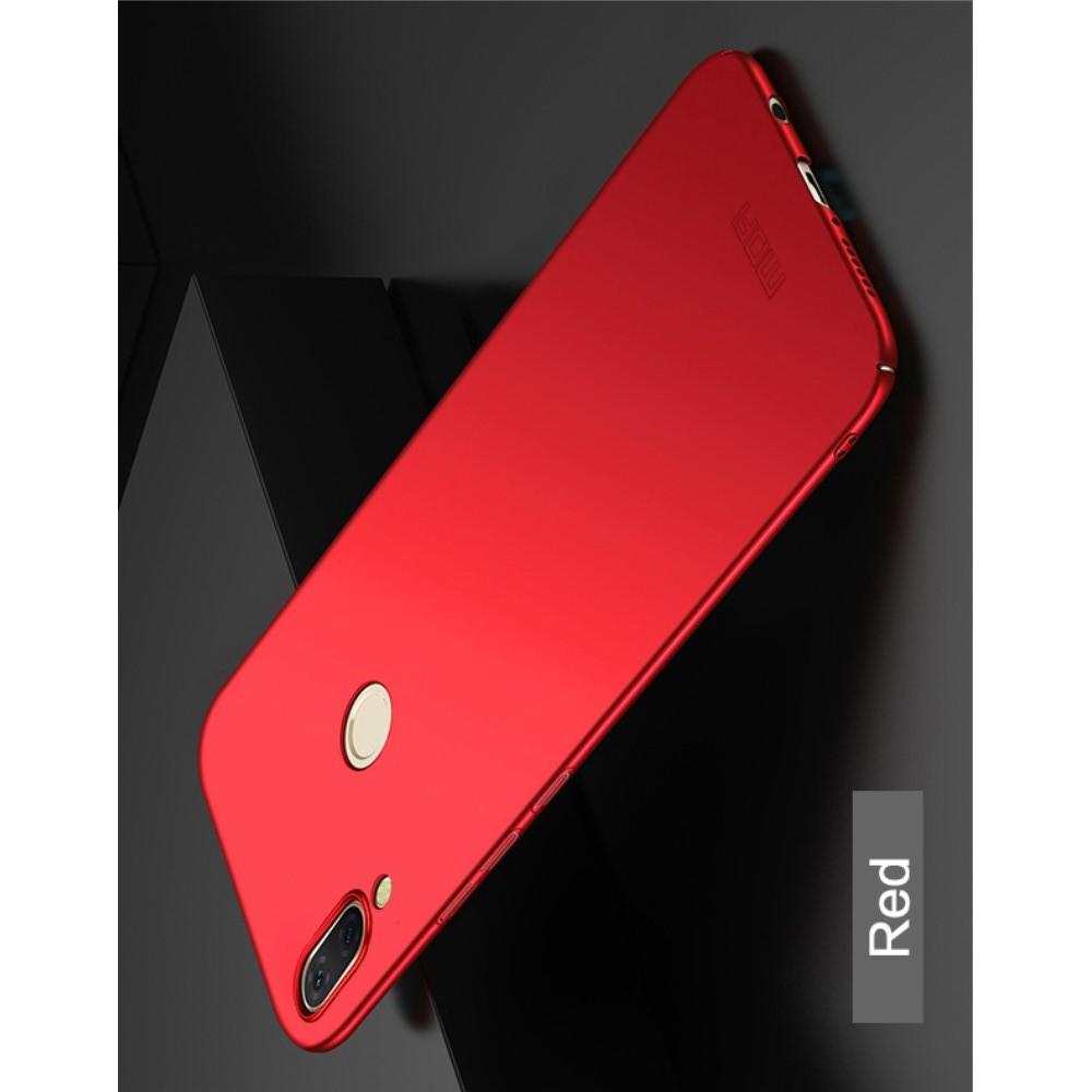 Ультратонкий Матовый Кейс Пластиковый Накладка Чехол для Huawei P smart+ / Nova 3i Красный