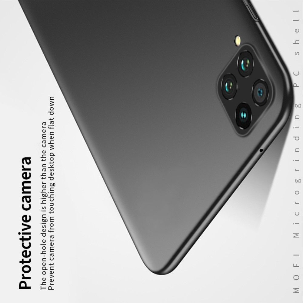 Ультратонкий Матовый Кейс Пластиковый Накладка Чехол для Huawei P40 Lite Черный