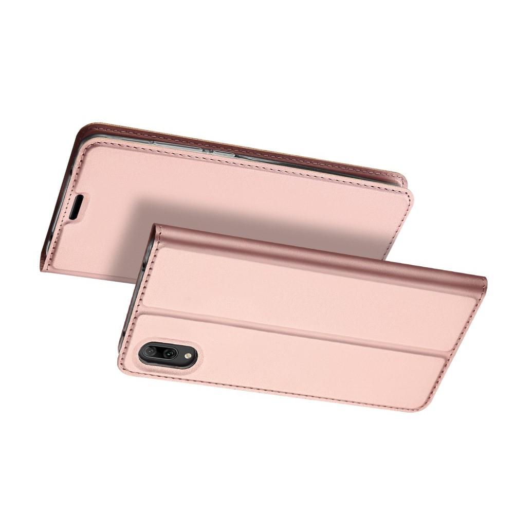 Ультратонкий Матовый Кейс Пластиковый Накладка Чехол для Huawei Y7 Pro 2019 Розовое Золото