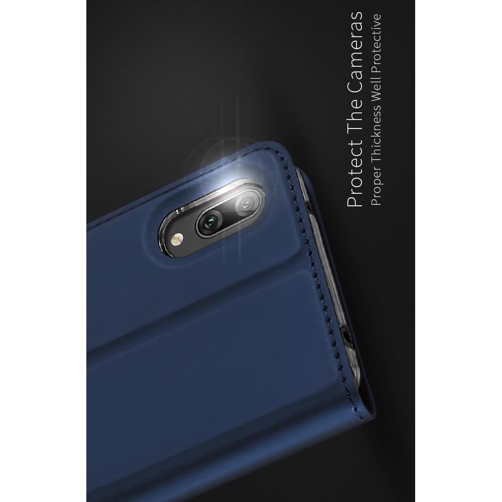 Ультратонкий Матовый Кейс Пластиковый Накладка Чехол для Huawei Y7 Pro 2019 Синий