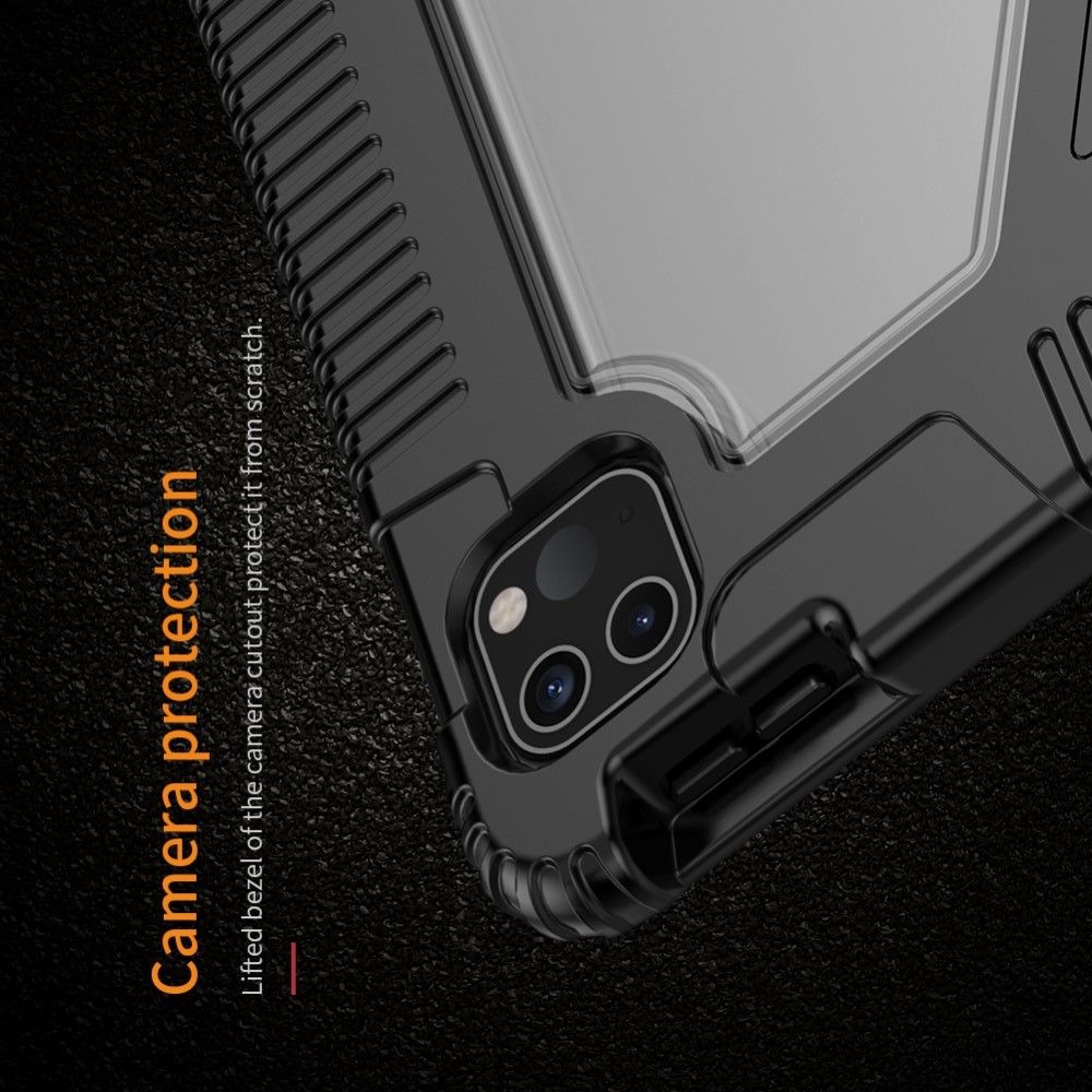 Ультратонкий Матовый Кейс Пластиковый Накладка Чехол для iPad Pro 12.9 2020 Черный