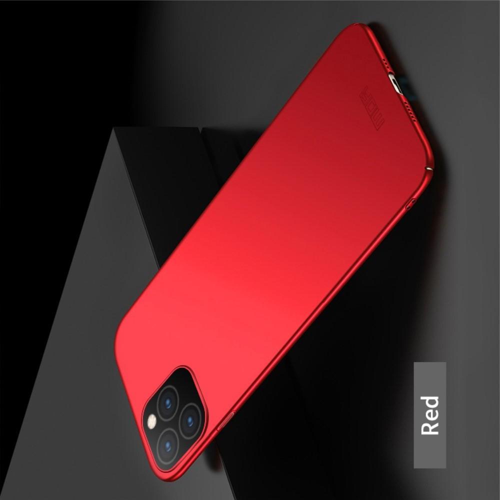 Ультратонкий Матовый Кейс Пластиковый Накладка Чехол для iPhone 11 Красный