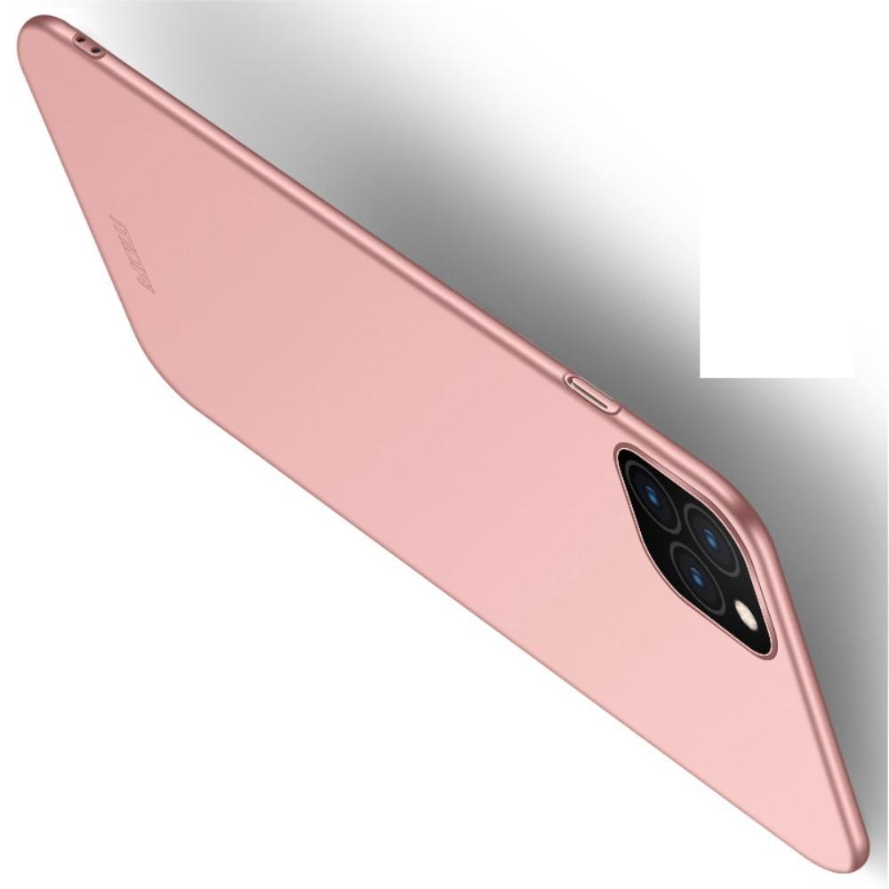 Ультратонкий Матовый Кейс Пластиковый Накладка Чехол для iPhone 11 Pro Ярко-Розовый