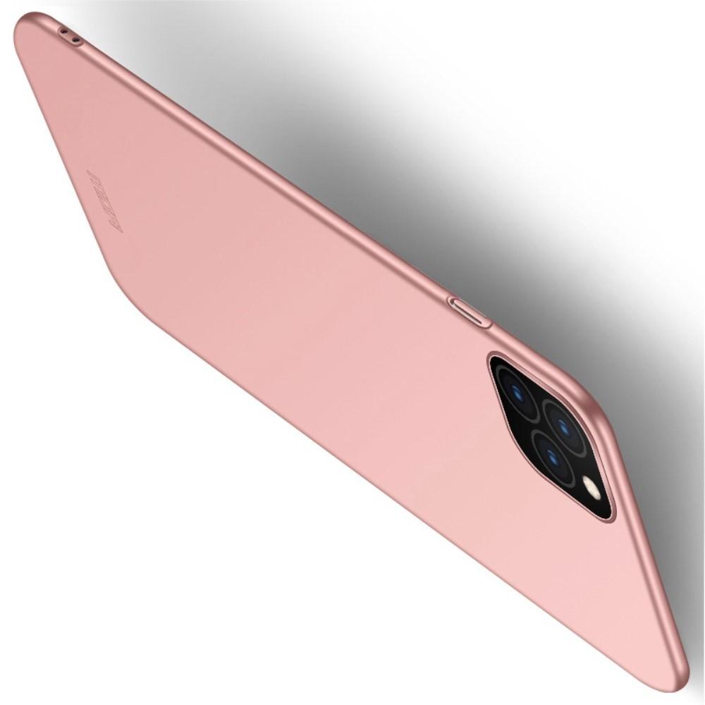 Ультратонкий Матовый Кейс Пластиковый Накладка Чехол для iPhone 11 Ярко-Розовый