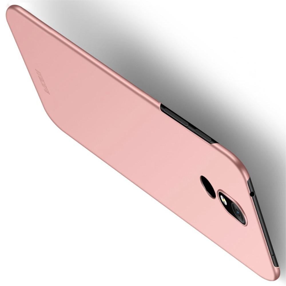 Ультратонкий Матовый Кейс Пластиковый Накладка Чехол для Nokia 3.2 Розовый