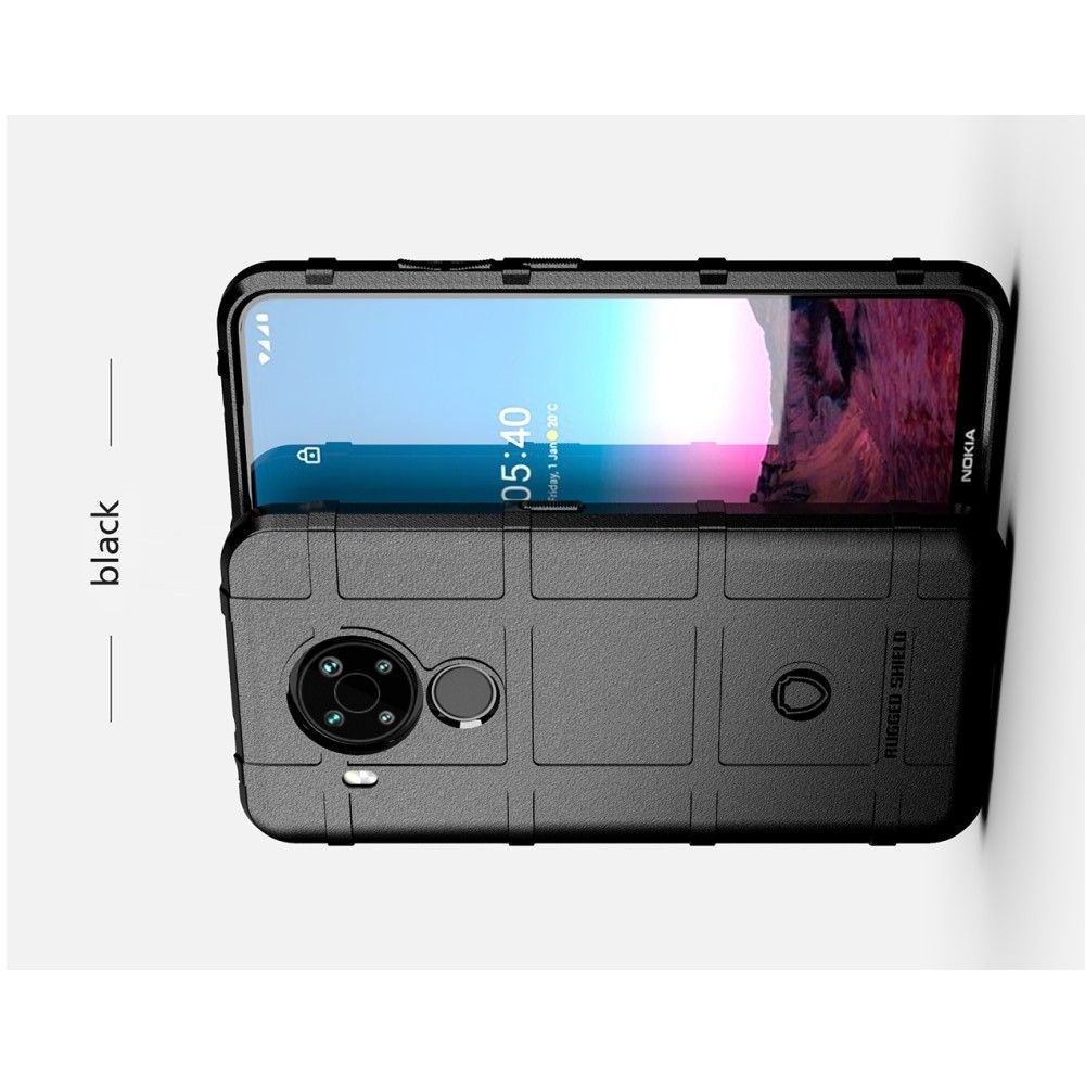 Матовый Кейс Накладка Чехол для Nokia 5.4 Черный