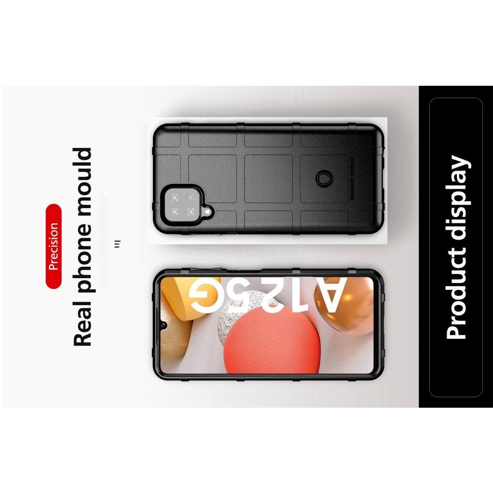 Ультратонкий Матовый Кейс Пластиковый Накладка Чехол для Samsung Galaxy A12 Черный