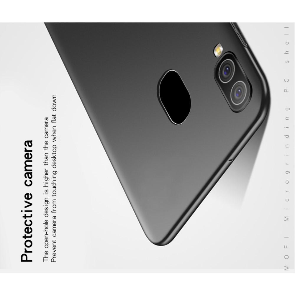 Ультратонкий Матовый Кейс Пластиковый Накладка Чехол для Samsung Galaxy A40 Черный