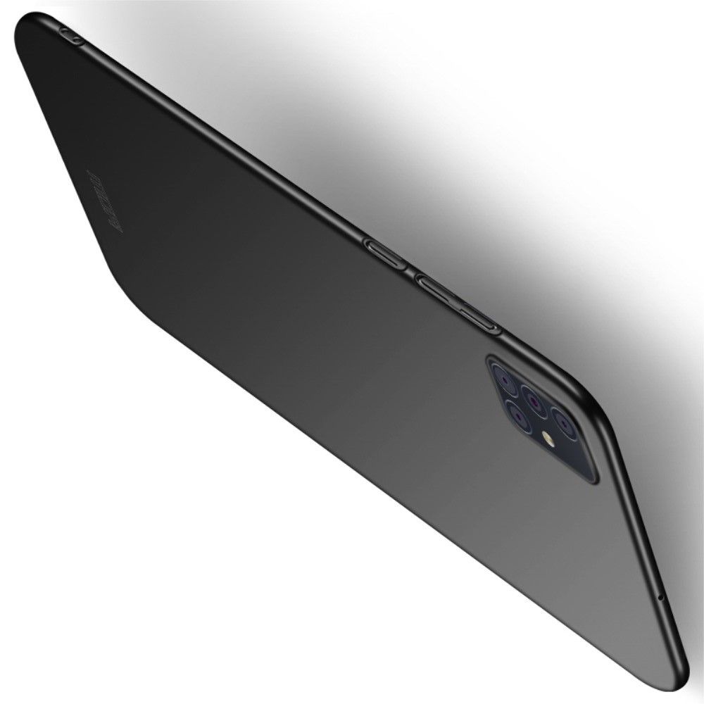 Ультратонкий Матовый Кейс Пластиковый Накладка Чехол для Samsung Galaxy A51 Черный
