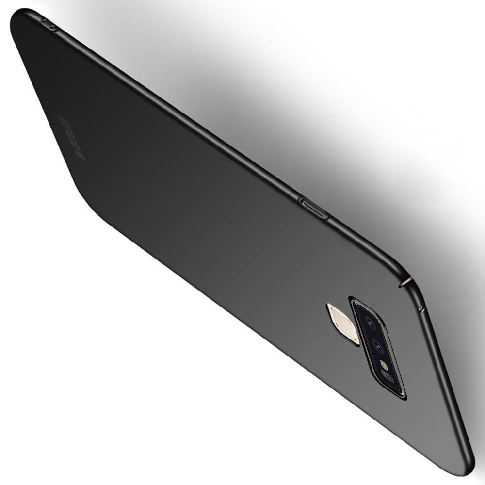 Ультратонкий Матовый Кейс Пластиковый Накладка Чехол для Samsung Galaxy Note 9 Черный