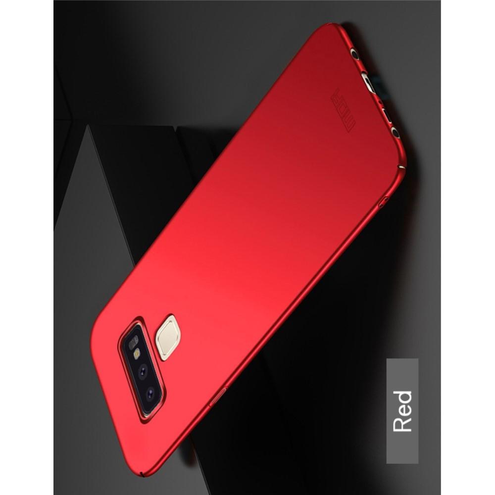 Ультратонкий Матовый Кейс Пластиковый Накладка Чехол для Samsung Galaxy Note 9 Красный