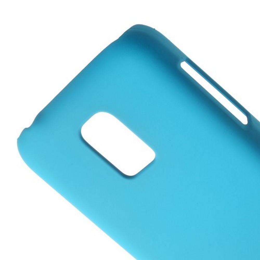Ультратонкий Матовый Кейс Пластиковый Накладка Чехол для Samsung Galaxy S5 Mini Голубой