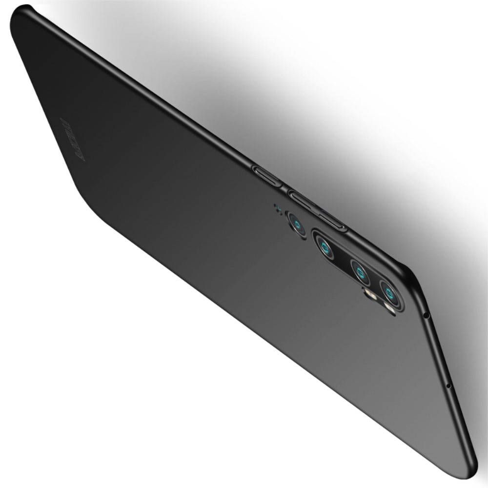 Ультратонкий Матовый Кейс Пластиковый Накладка Чехол для Xiaomi Mi Note 10 Черный